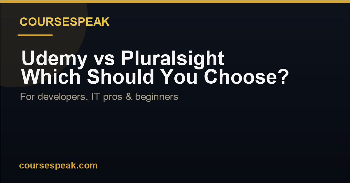 Udemy vs Pluralsight - 2026 comparison of pricing, subscription, and free trials